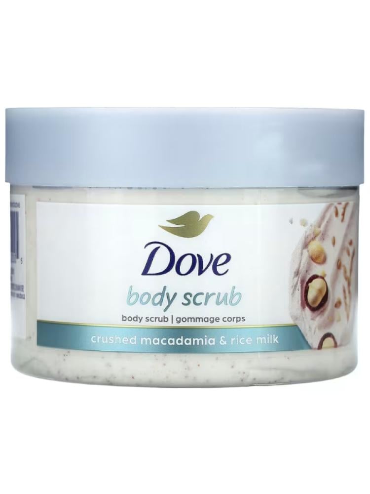 Dove Body Scrub Macadamia Powder & Rice Milk 298g