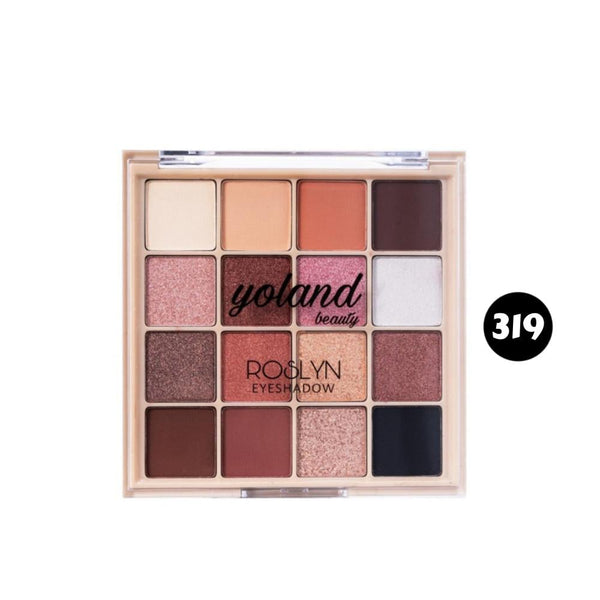 Roslyn Eyeshadow Palette 16 Colors No. 319 Long Lasting Eyeshadow Palette 24g