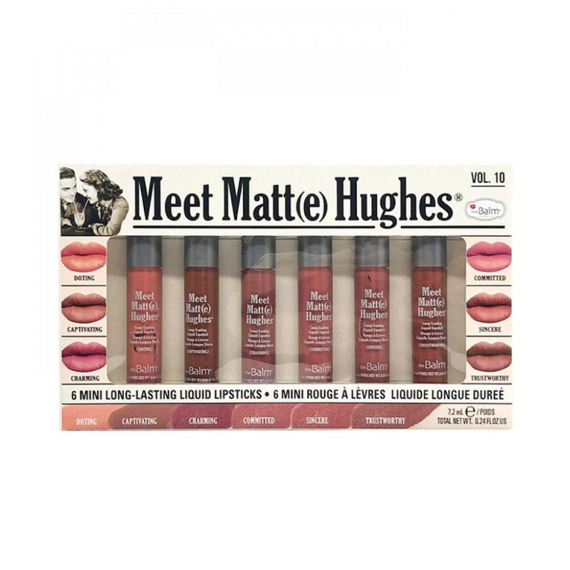 Mini Liquid Lipstick Set Matte Finish Meet Matt(e) Hughes The Balm 6 Pieces