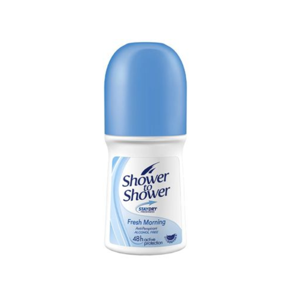 Shower To Shower Women's Roll-On Deodorant, Fresh Morning Scent, 50ml