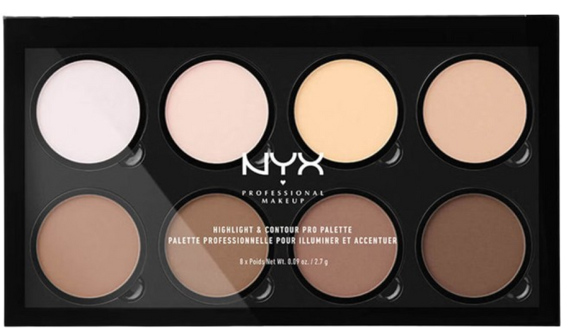 Contour and Highlight Palette Sculpting Powder Nyx Professional Makeup 8 Shades