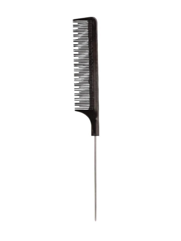 Hair System Carbon Fiber Styling Comb with Metal Pin Tail