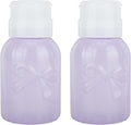 Salon System Empty Pump Bottle - Lilac - For Nail Polish Remover & Makeup Remover