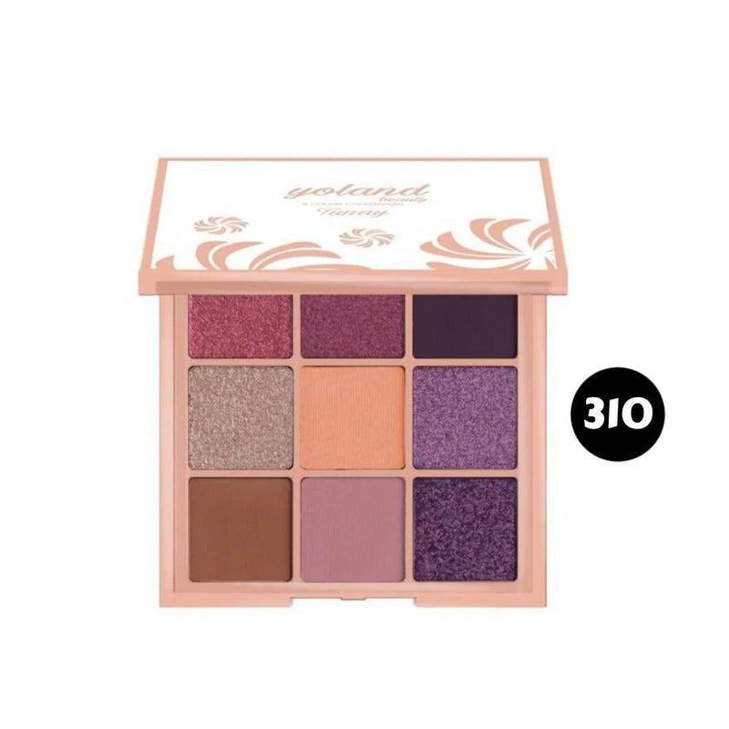 Best Matte Eyeshadow Palette 9-Color Pigmented No. 310 Yolande Beauty 18g