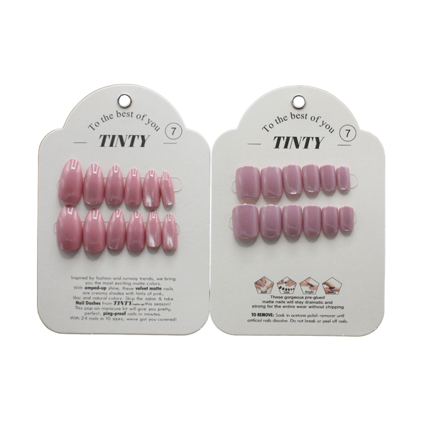 Tinty Artificial Nails Adhesive No. 7 Self-Adhesive Tinted Nails