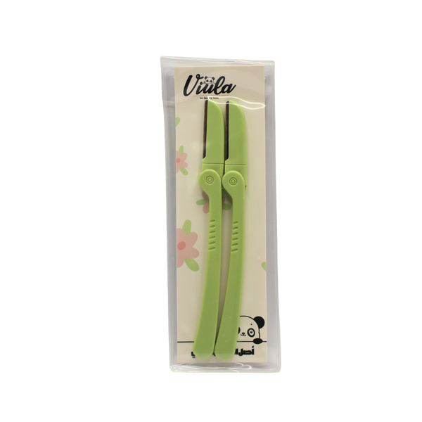 Viula Eyebrow Shaping Razors, 2-Piece Set, Precision Blade