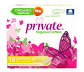 Tampons With Cardboard Applicator Organic Cotton Core Private 18 Pcs
