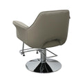 Salon System Ladies Chair - Light Beige Synthetic Leather, Chrome Frame