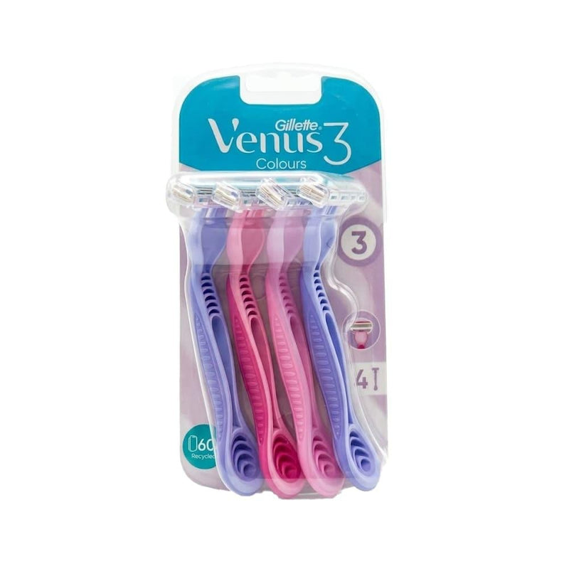 Gillette Venus Women's Razor 4 Pack Smooth Close Shave Sensitive Skin