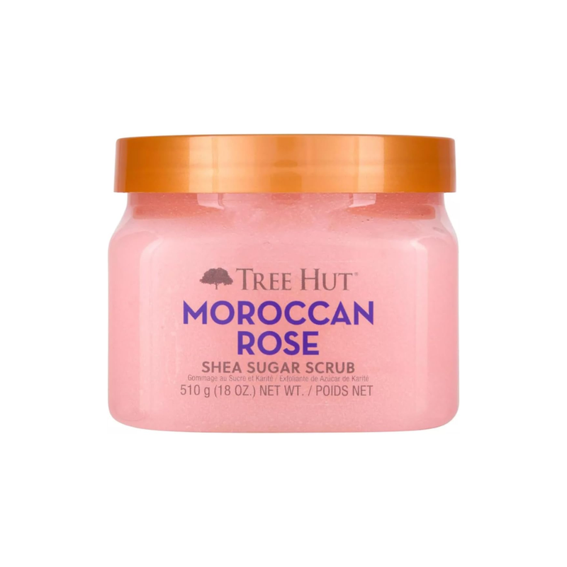 Shea Moroccan Rose Sugar Body Scrub Exfoliating Tree Hut 510ml