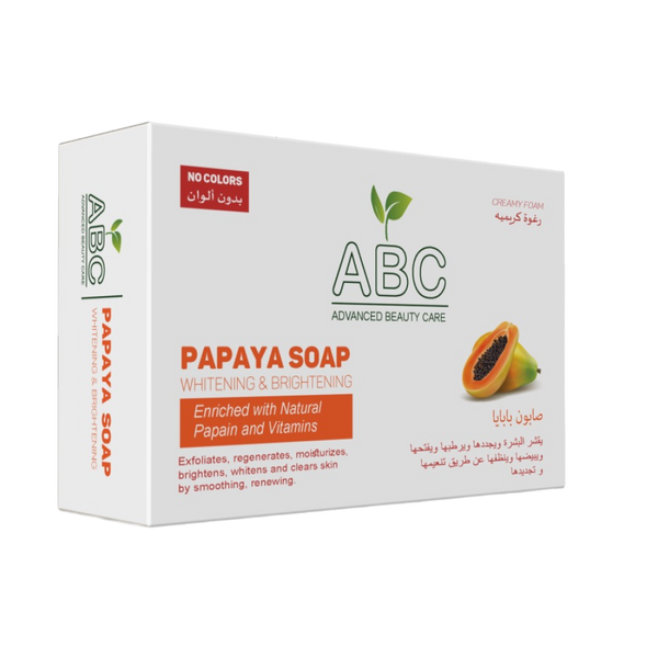 Natural Bar Soap Papaya Extract Brightening Cleansing ABC 80g
