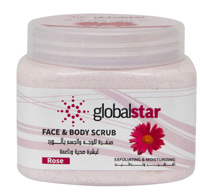 Body Shop Face Scrub Rose Sensitive Skin Exfoliator Global Star 500ml