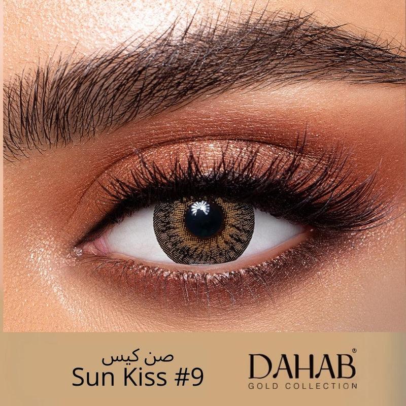 Top Rated Colored Contact Lenses Sun Case Gold-9 Natural Beauty Dahab 10 Pack