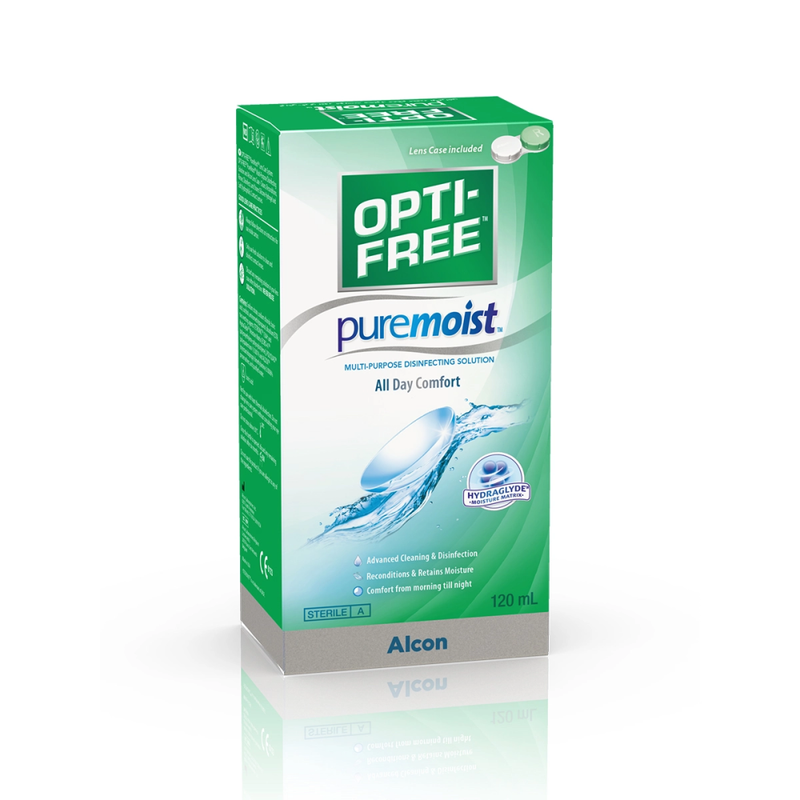Best All In One Contact Lens Solution Pure Moist Opti Free 120ml