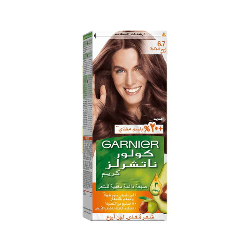 Garnier Hair Dye, Pure Chocolate Brown 6.7, Ammonia-Free, 112ml