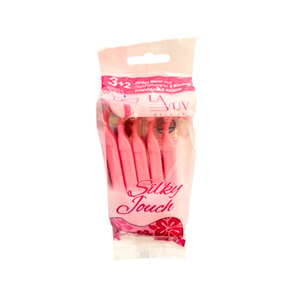 Silky Razors Women's Disposable Pink 2 Blades Pack of 5 Lavov