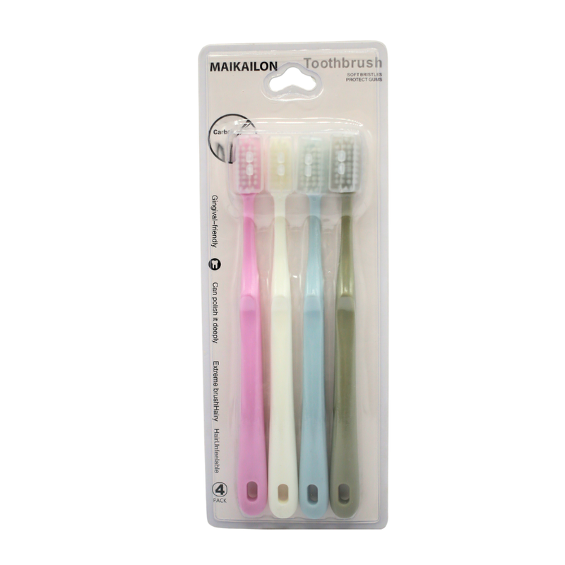 Best Toothbrush for Plaque Removal Medium Bristles Michaelon 4 Pack