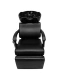 Salon System Luxury Leather Hair Wash Chair Black