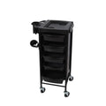 Salon System Black Salon Trolley with Side Stand - Model A192