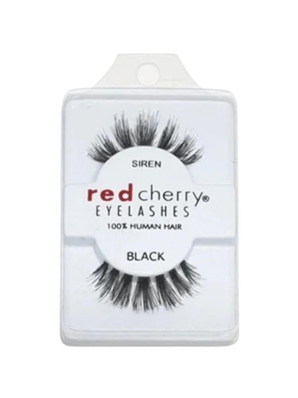 Red Cherry Siren Eyelashes - 100% Human Hair