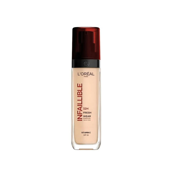 L'Oreal Paris Infallible 32H Fresh Wear Foundation, 100 Warm, SPF 25