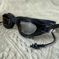 Children's Black Swimming Goggles with Anti-Fog and UV Protection
