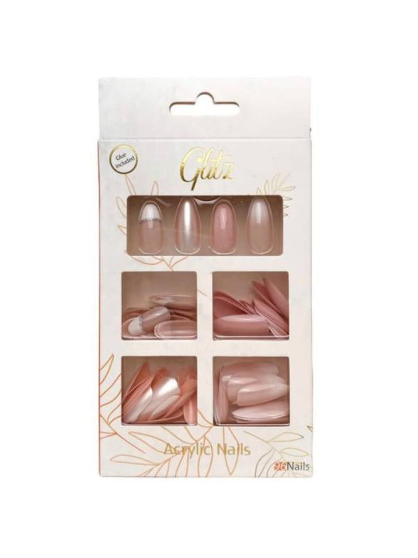 Glitz Ombre Glitter Acrylic Nails - 96 Pieces, 4 Colors