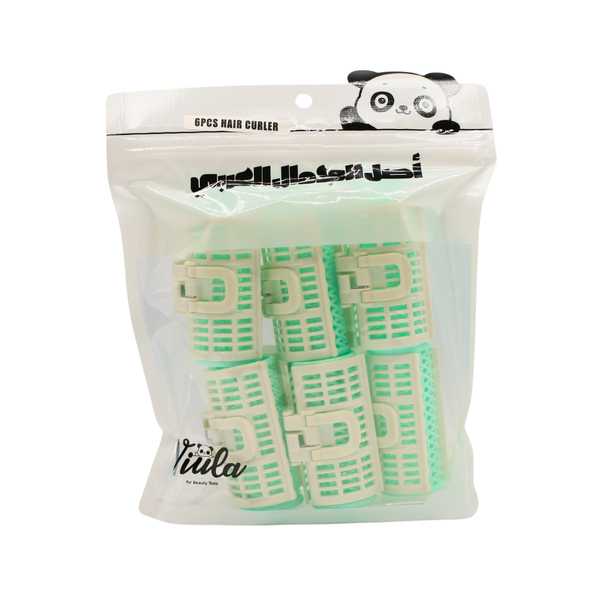 Viola Plastic Hair Rollers Styling Rollers, 6 Pieces