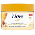 Dove Body Scrub Almond Extract & Mango Butter - Exfoliating, Moisturizing, 298g