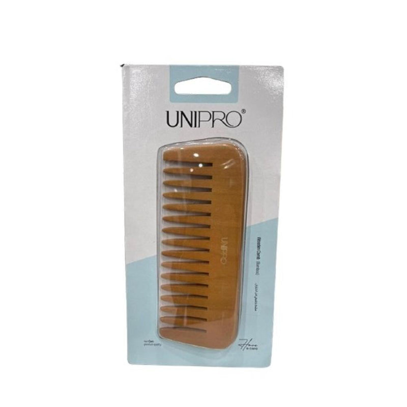 Wooden Detangling Comb Wide-Toothed Breakage Prevention Unipro 1 Piece