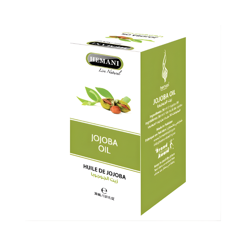 Jojoba Oil for Face and Hair Natural Moisturising Extract Hemani 30ml