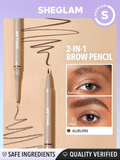 SHEGLAM BROWS ON DEMAND 2-IN-1 BROW PENCIL, AUBURN