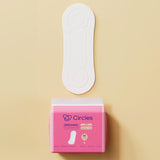 Circles Organic Cotton Ultra Soft Long Sanitary Pads for Sensitive Skin 20 pads