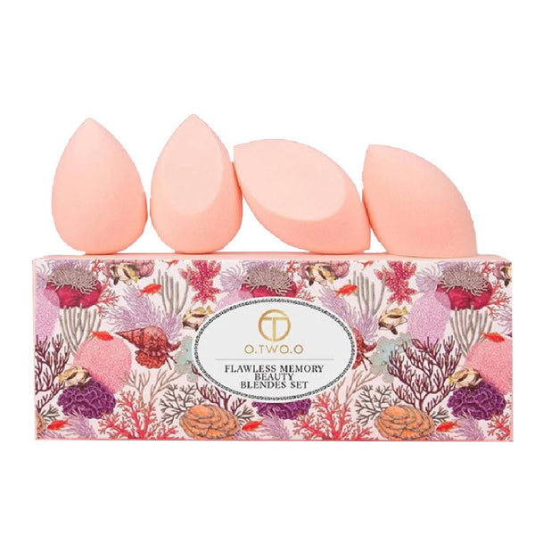 Makeup Sponge Pack 4-Piece Soft Breathable Set Pink O.Two.o