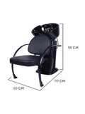 Salon System Leather Hair Washing Chair with Adjustable Basin