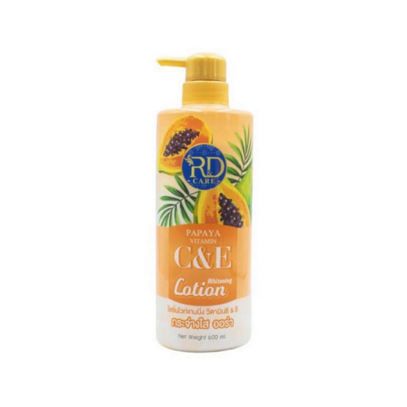 R&d Care Brightening Body Lotion with Papaya Extract for Even Tone, 600ml