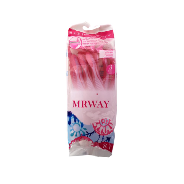 Mrway 3-Blade Razor Set Women's Shaving Tool 8 Count
