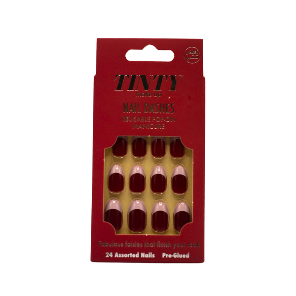 Tinty Self-Adhesive Artificial Nails Oval Shape 24 Count