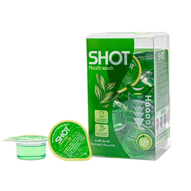 Shute Advanced Green Tea Flavor Mouthwash Capsules for Oral Care, 20 Count