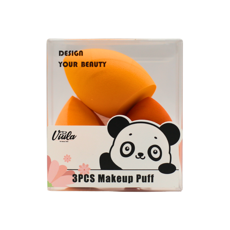 Viola Makeup Sponge Set, 3-Piece, Multi-Shaped, Foundation and Powder