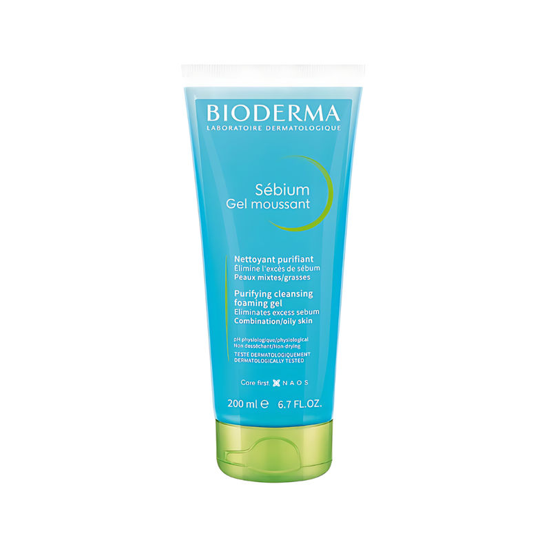 Foaming Gel Cleanser Sebium Oily Combination Skin Bioderma 200ml