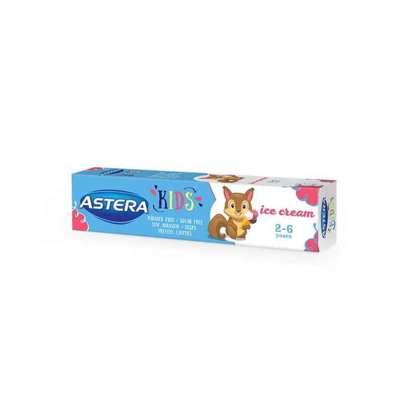 Kids Toothpaste for Children Aged 2 to 6 Years Ice Cream Flavor Astera 50ml