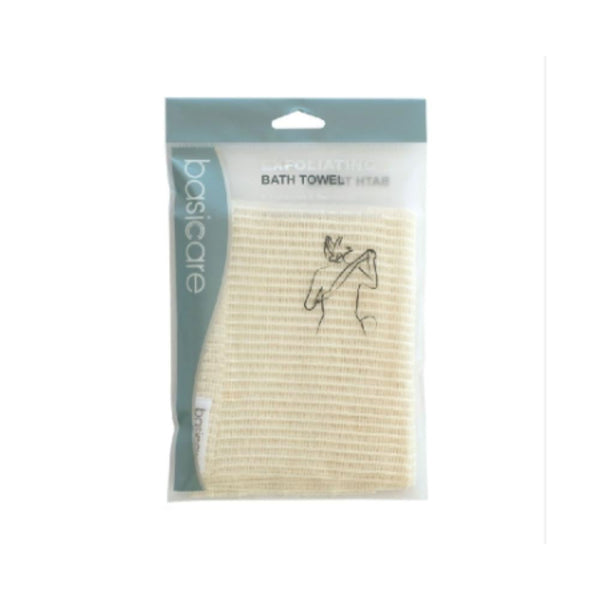 Basic Care Exfoliating Bath Towel for Body Scrub and Cleansing