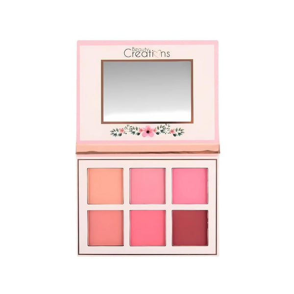 Beauty Creations Floral Bloom Blush Palette, 6-Color Cheek Makeup