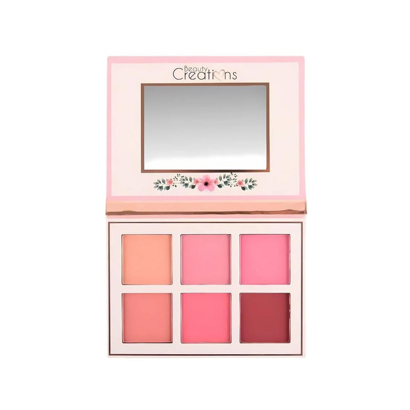 Beauty Creations Floral Bloom Blush Palette, 6-Color Cheek Makeup