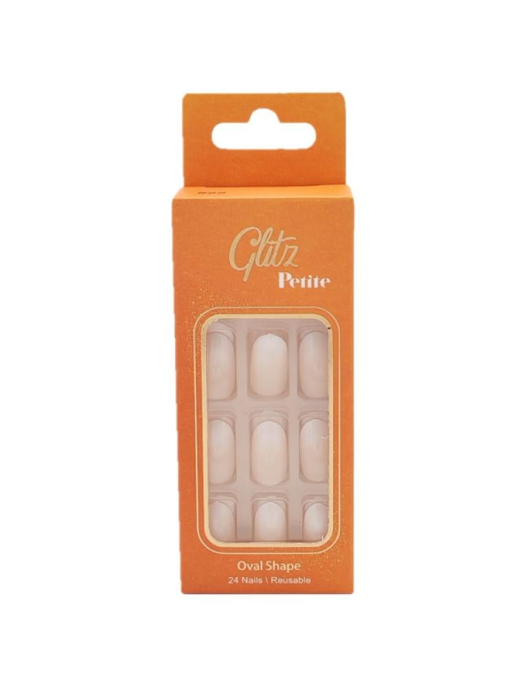 Glitz Petite Oval Light Ombre Press-On Nails - 24 Count