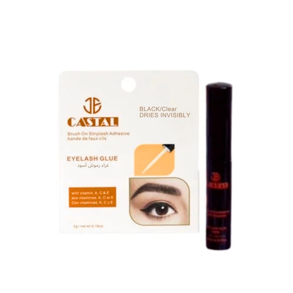G-Castell Black Eyelash Glue, Quick-Drying Waterproof Adhesive, 5g