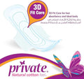 Best Feminine Pads Night Size with Wings Organic Cotton Private 48 Pads