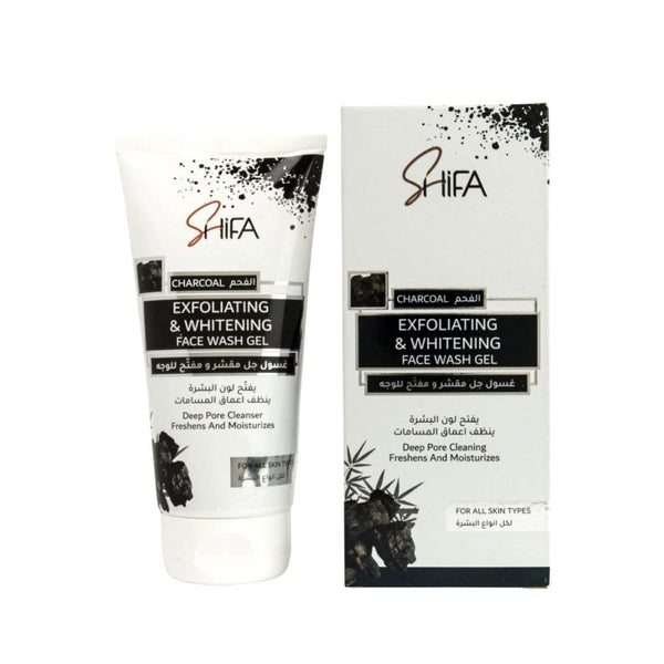 Facial Gel Wash Charcoal Brightening Deep Pore Cleanser Shifa 150ml
