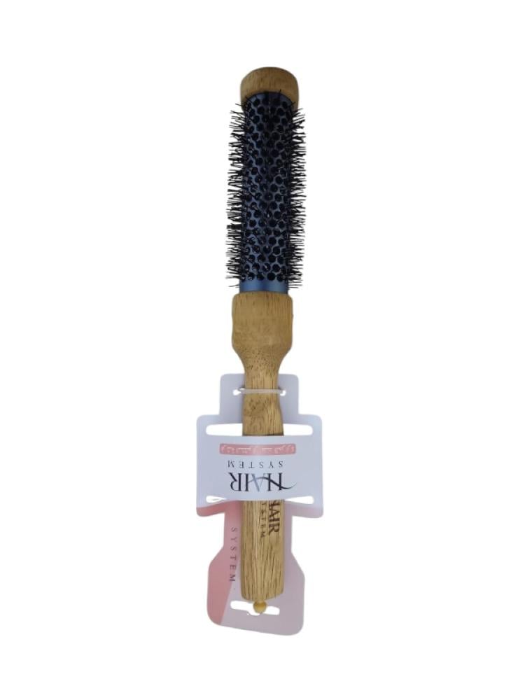 Hair System Wooden Round Hair Dryer Brush - 25mm - YMR25004